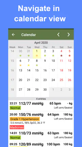 Blood Pressure Tracker screenshot