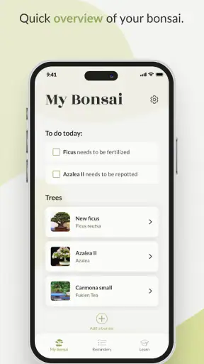 Bonsai Care App screenshot