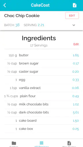CakeCost screenshot