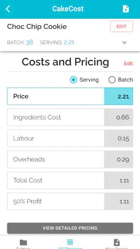 CakeCost screenshot