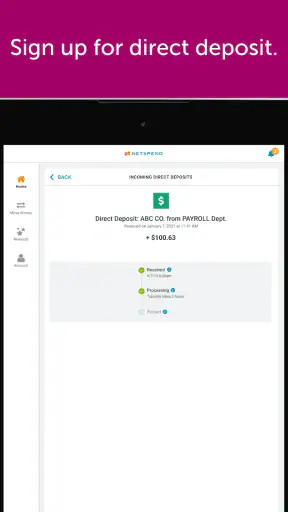 Netspend screenshot