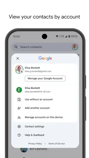 Contacts screenshot