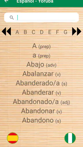 Diccionario Español Yorùbá screenshot