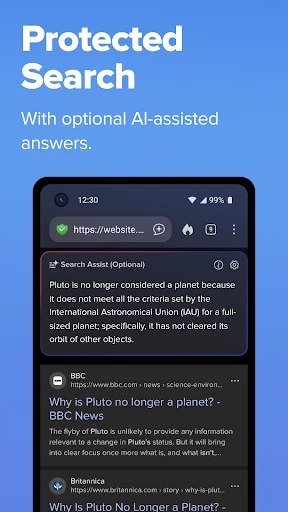 DuckDuckGo Browser, Search, AI screenshot