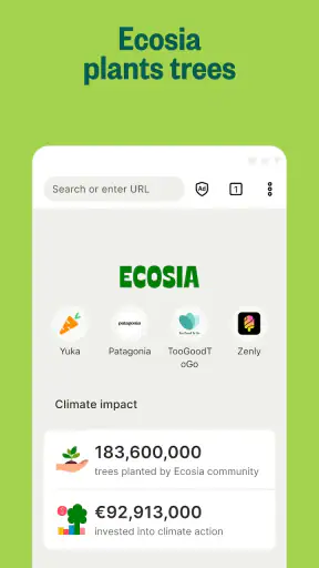 Ecosia: Search to plant trees screenshot