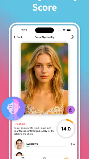 Face Shape: Beauty Scanner AI screenshot