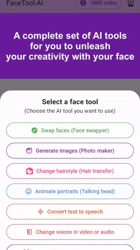 FaceTool: Face Swap & Generate screenshot