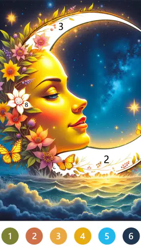 Fairytale Color by number game screenshot