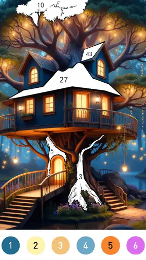 Fantasy Color By Number Game screenshot