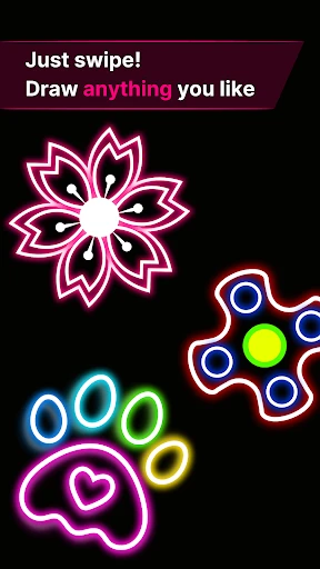 Finger Spinner: Glow Art Draw screenshot