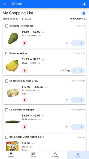 Grocer screenshot