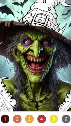 Halloween Color By Number Game screenshot