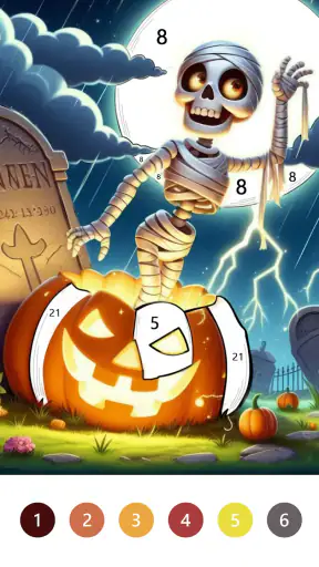 Halloween Color By Number Game screenshot