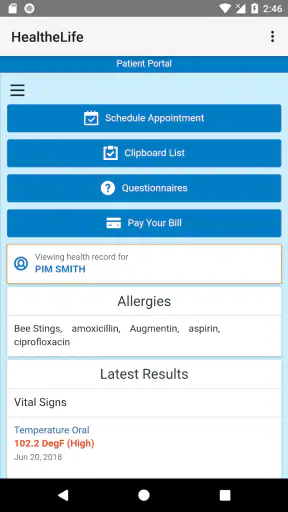 HealtheLife screenshot