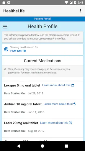 HealtheLife screenshot