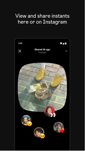 Instants, an Instagram app screenshot