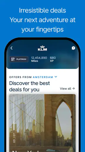 KLM - Book a flight screenshot