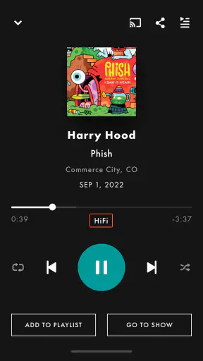 LivePhish screenshot