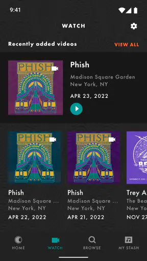 LivePhish screenshot