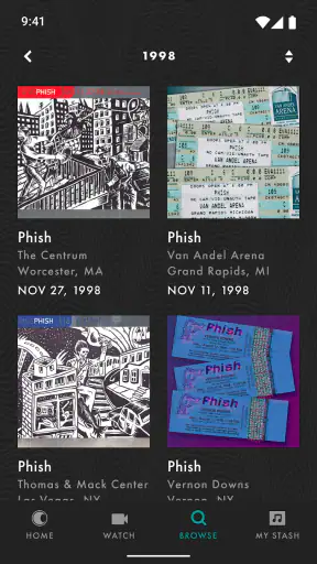 LivePhish screenshot