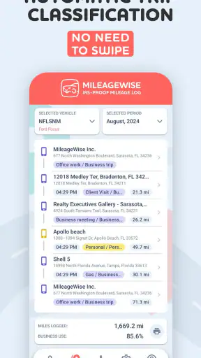 Mileage Tracker by MileageWise screenshot