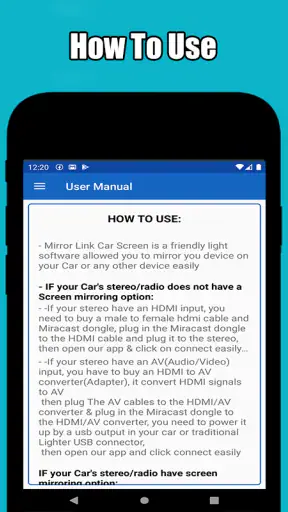 Mirror Link Car app screenshot