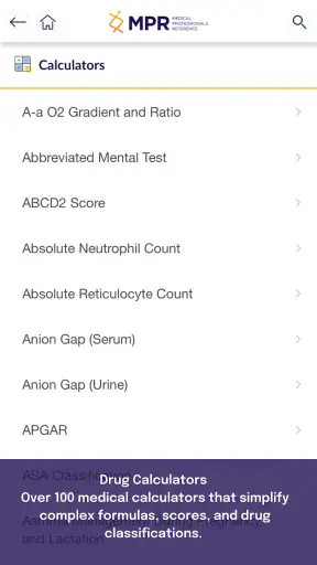MPR Drug and Medical Guide screenshot