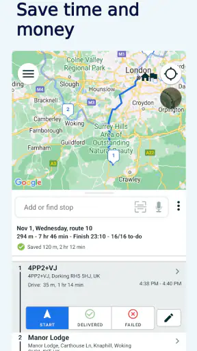 Multi-Stop Route Planner screenshot
