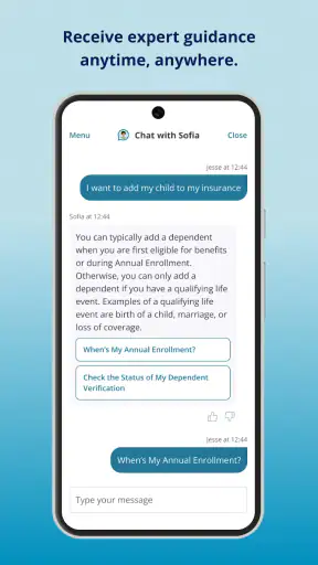 MyChoice Benefits screenshot