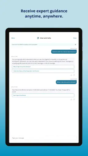 MyChoice Benefits screenshot