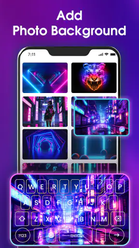 Neon LED Keyboard: RGB & Emoji screenshot