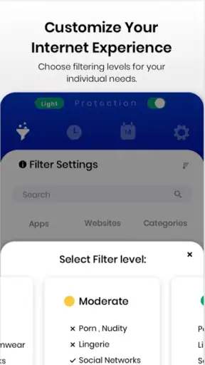 Netspark Real-time filter screenshot