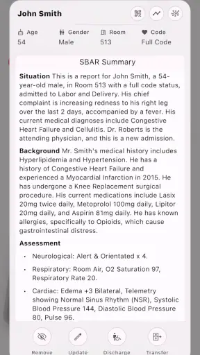 NurseBrain: Smart Report Sheet screenshot