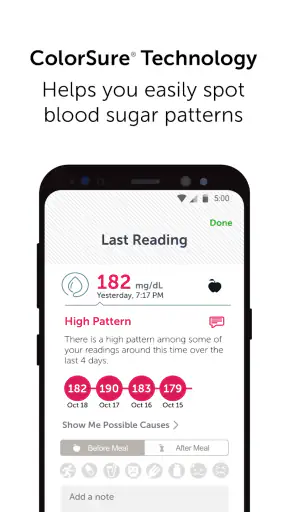 OneTouch Reveal® app screenshot