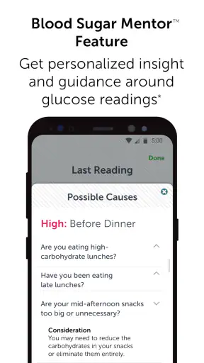 OneTouch Reveal® app screenshot