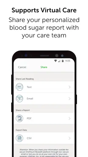 OneTouch Reveal® app screenshot