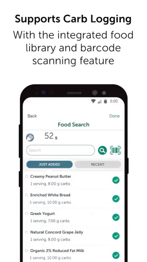 OneTouch Reveal® app screenshot