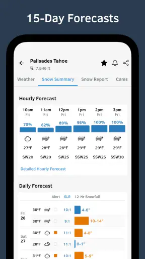 OpenSnow screenshot
