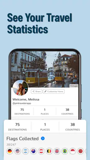 Pin Traveler: Travel Tracker screenshot