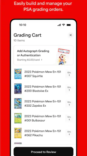 PSA | Pokémon and Sports Cards screenshot