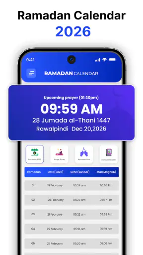 Ramadan Calendar 2026 screenshot