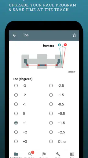 RC Setup App & Race Log screenshot