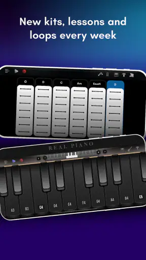 Real Piano electronic keyboard screenshot