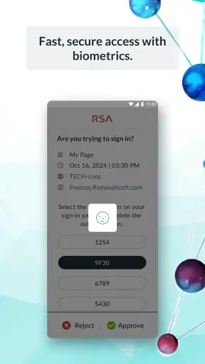 RSA Authenticator (SecurID) screenshot
