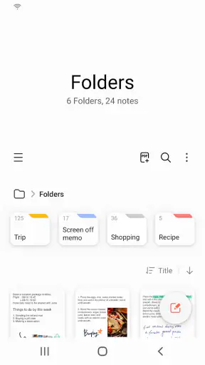 Samsung Notes screenshot