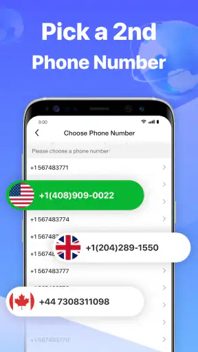 Second Number for Call & Text screenshot