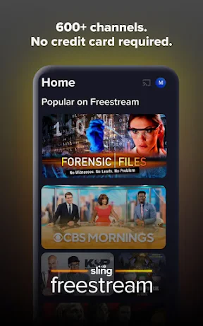 Sling: Live TV + Freestream screenshot