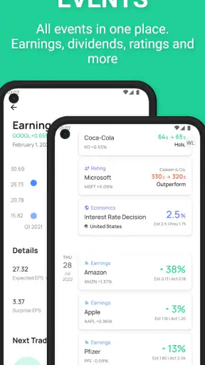 Stock Events Portfolio Tracker screenshot