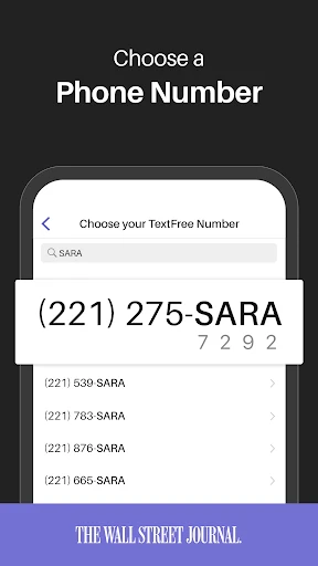 Text Free: Second Call Number screenshot