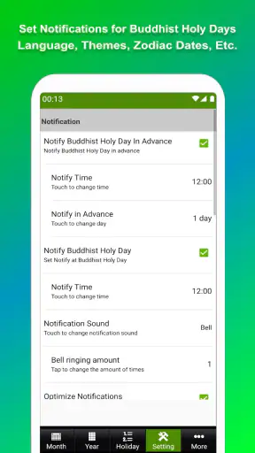 Thailand Buddhist Calendar screenshot